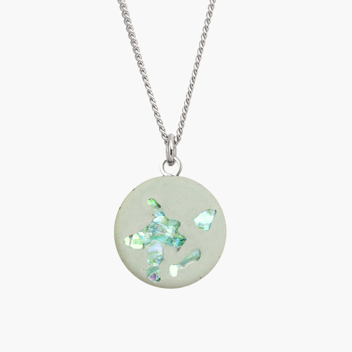 NR. 52 Halskette MARY | Pistacchio Crystal Silver