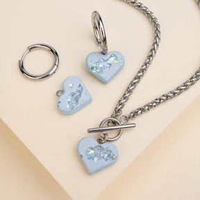 Herzkette AMY | Blue Crystal Silver