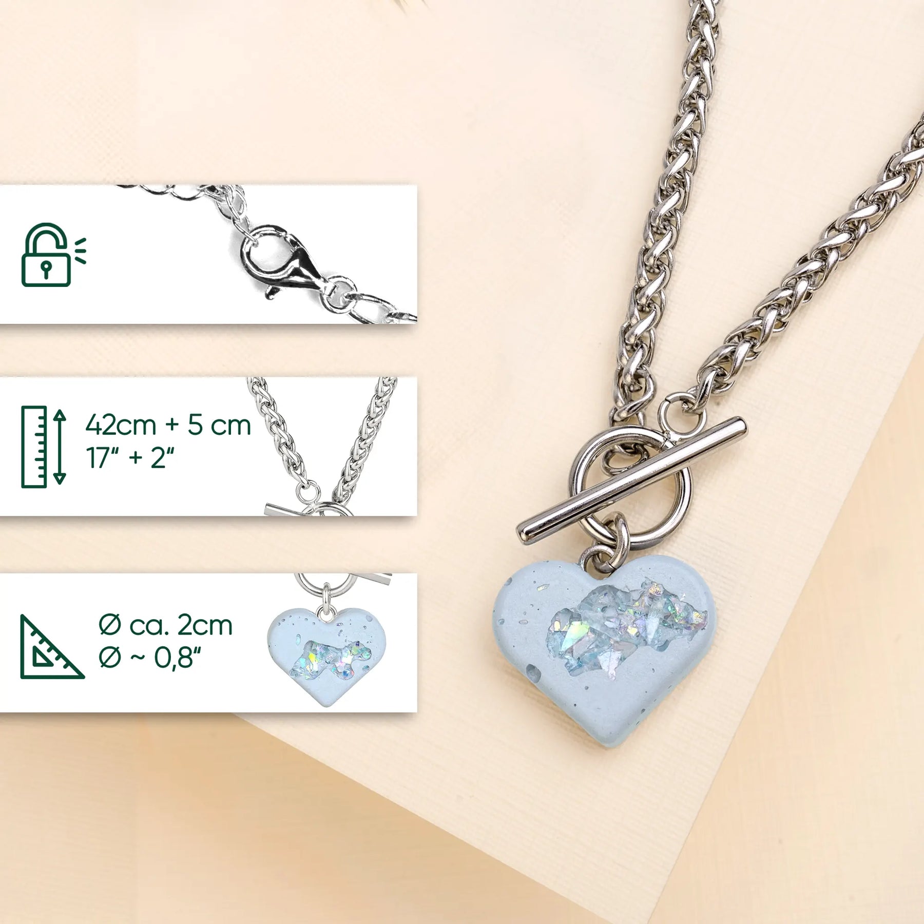 HEART ME | Blue Crystal Silver