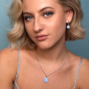 Halskette MARY | Blue Crystal Silver