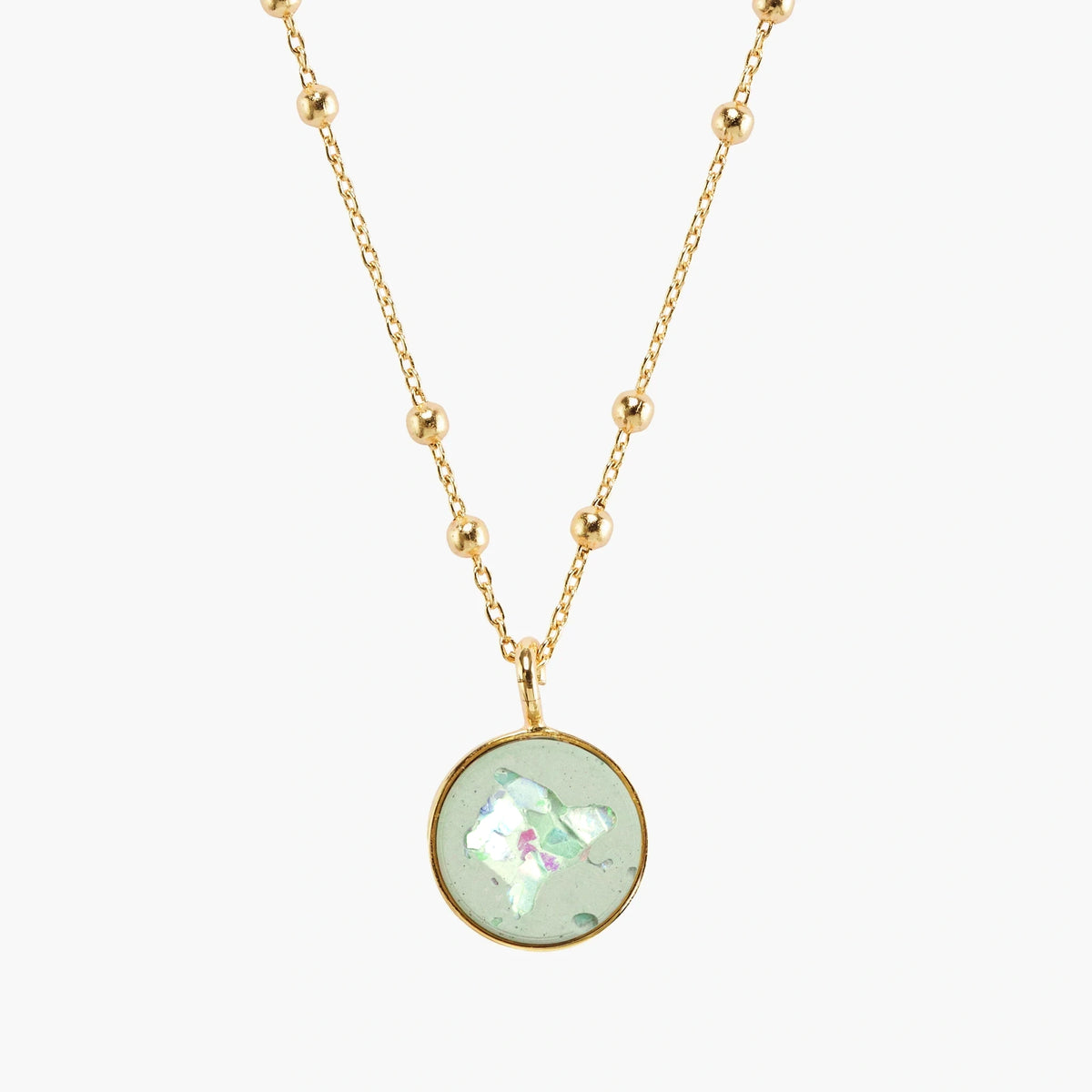 Halskette ELLA | Pistacchio Crystal Gold